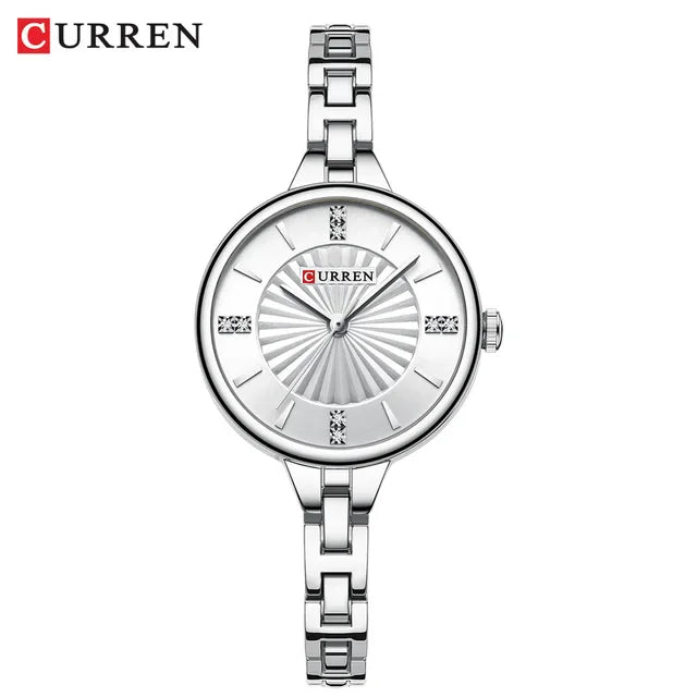 CURREN 9097 Women's Waterproof Business Watch - Elegant Stainless Steel Casual Timepiece