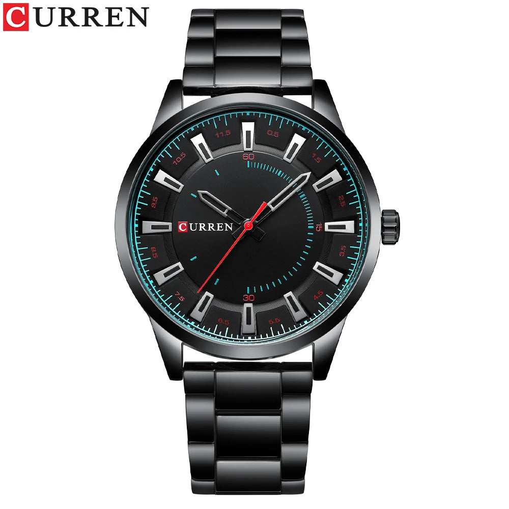 CURREN 8406 Men's Ultra-Thin Business Watch - Stainless Steel Luxury Timepiece