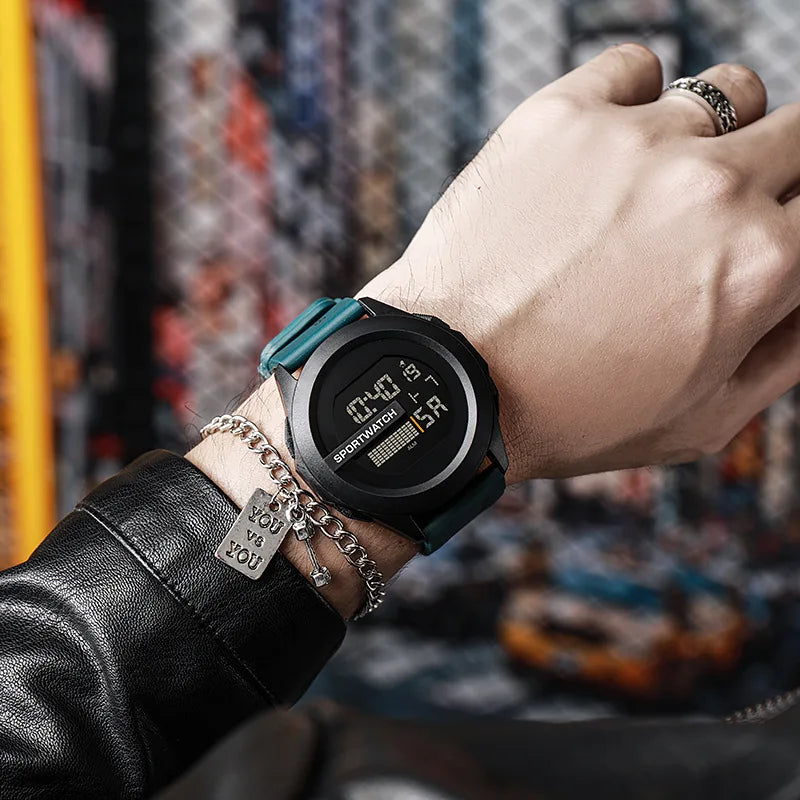 POSHI Sport Watch for Man Luxury Digital Wristwatch Stopwatch Luminous with Date Week Original Waterproof Clock free shipping