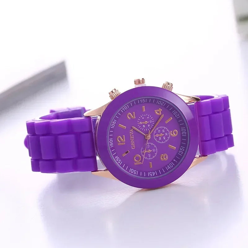 Premium Women's Luxury Quartz Watch - Silicone Strap Fashion Timepiece