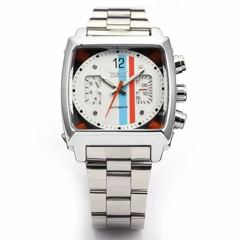 Jaragar Architect 569 - Retro Square Automatic Watch with Calendar Display