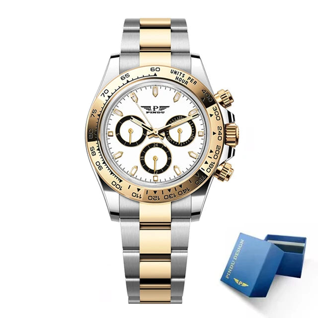 PINDU High-end Fashion Luminous Watch Date Calendar Multi-dial Personalized Design Fully Automatic Mechanical Waterproof Watch
