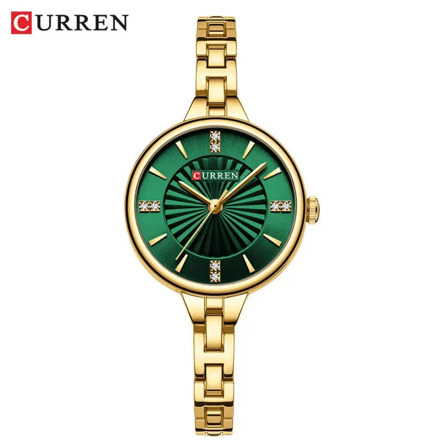 CURREN 9097 Women's Waterproof Business Watch - Elegant Stainless Steel Casual Timepiece