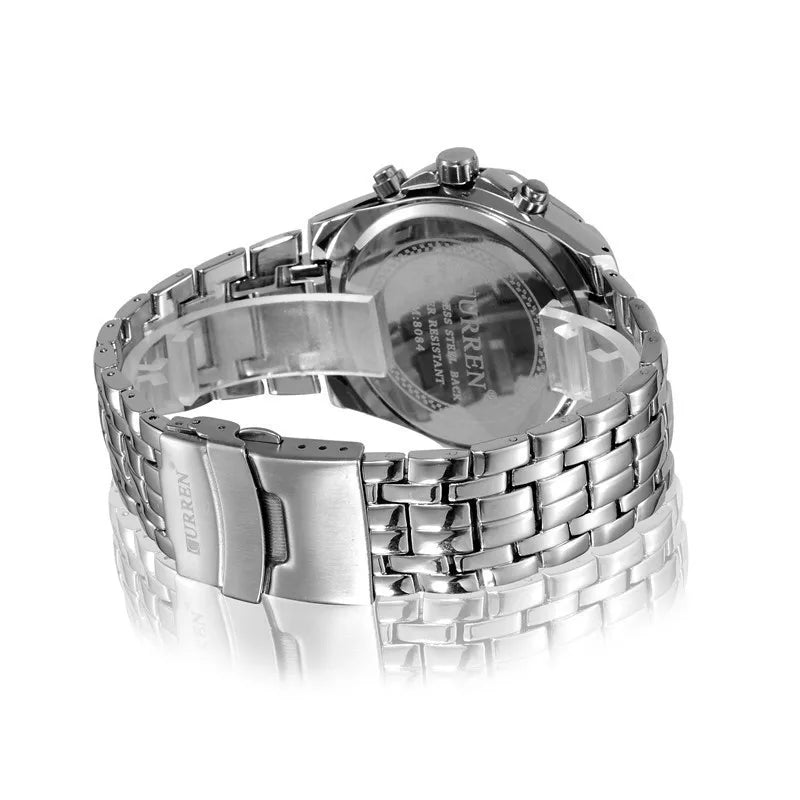 CURREN Men's Luxury Military Sport Watch - Full Steel Waterproof Quartz