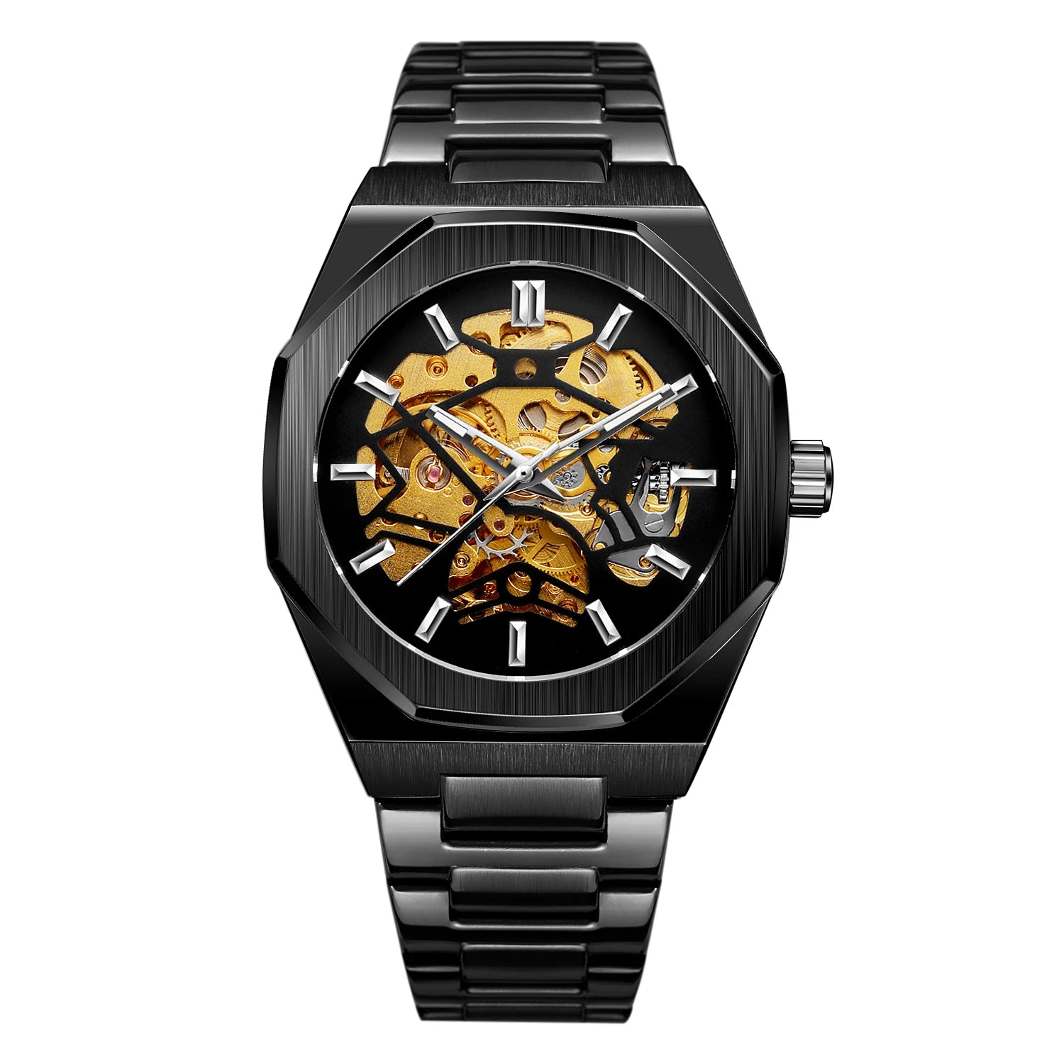 TacticalForce Recon - Military Skeleton Automatic Waterproof Steel Watch
