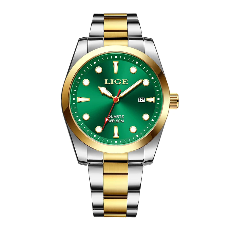 LIGE SlimTech Pro - Ultra-Thin 5ATM Waterproof Sport Chronograph