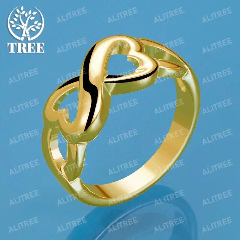 ALITREE 18K Gold Bow Ring