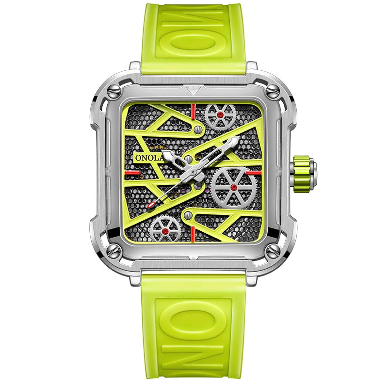 ONOLAWatch Men Skeleton Automatic Mechanical Watch Gold Skeleton Vintage Man Watch Mens Watches Top Brand Luxury часы мужские