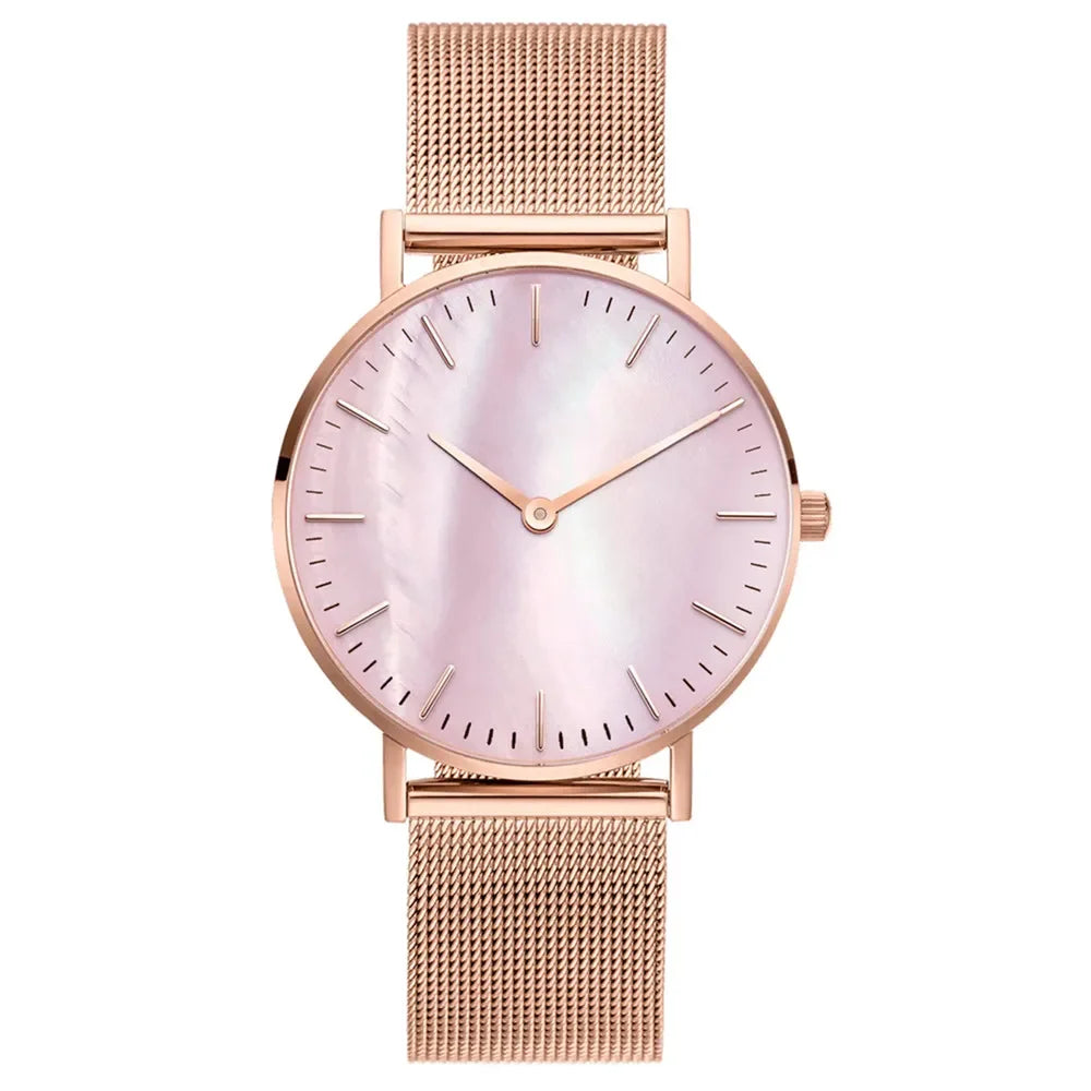 Luxury Brand Watches For Women Fashion Alloy Analog Ladies Quartz Wrist Watches Simple Elegant Women Watch Gifts Montre Femme