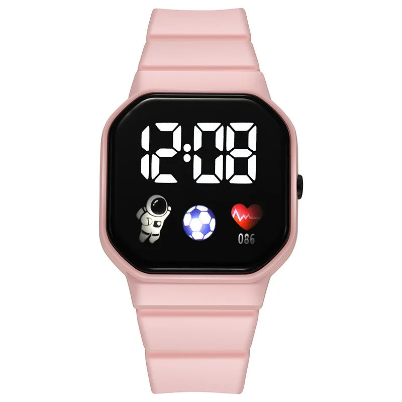 2025 LED Digital Watch For Kids Boys Sports Waterproof Watches Girls Silicone Digital Watch Casual Childrens Electronic Reloj