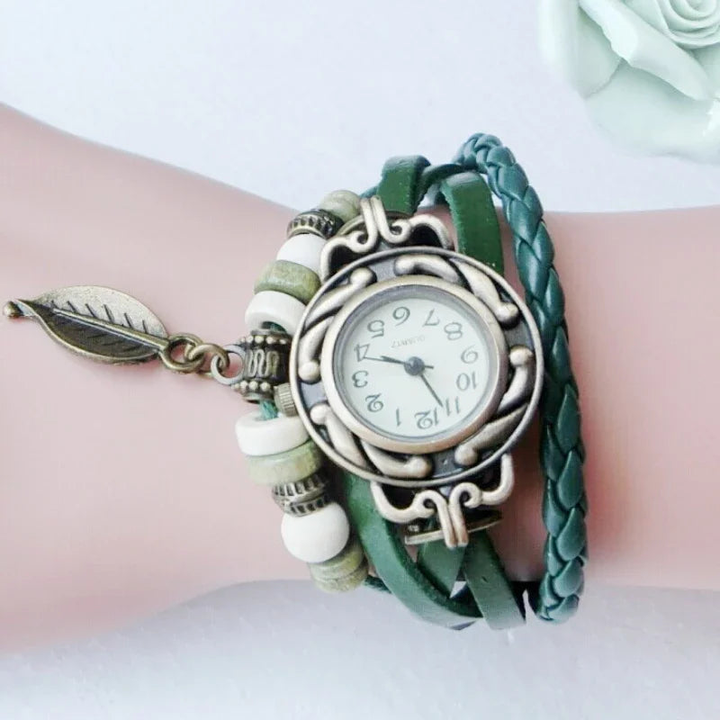 Elegant Fashion Ladies Dress Watches Vintage Wristwatches for Women Leatcher Band Small Dial Female Quartz Watch Montre Femme