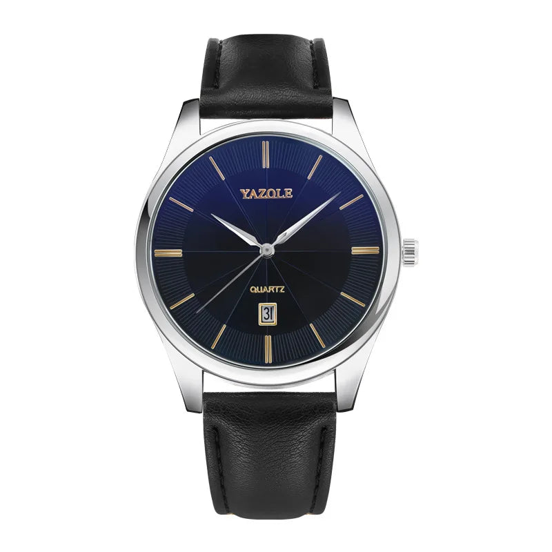 Men's Quartz Watch Basic Collection Series with 41mm Dial and Date Just Calendar Function Microfiber Strap Waterproof 30M
