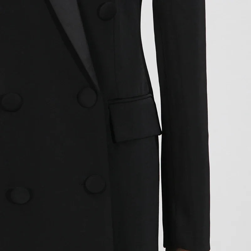 VGH Streetwear Spliceed Diamonds Slim Blazers for Women Notched Collar Long Sleeve Patchwork Button Temperament Coat Female New