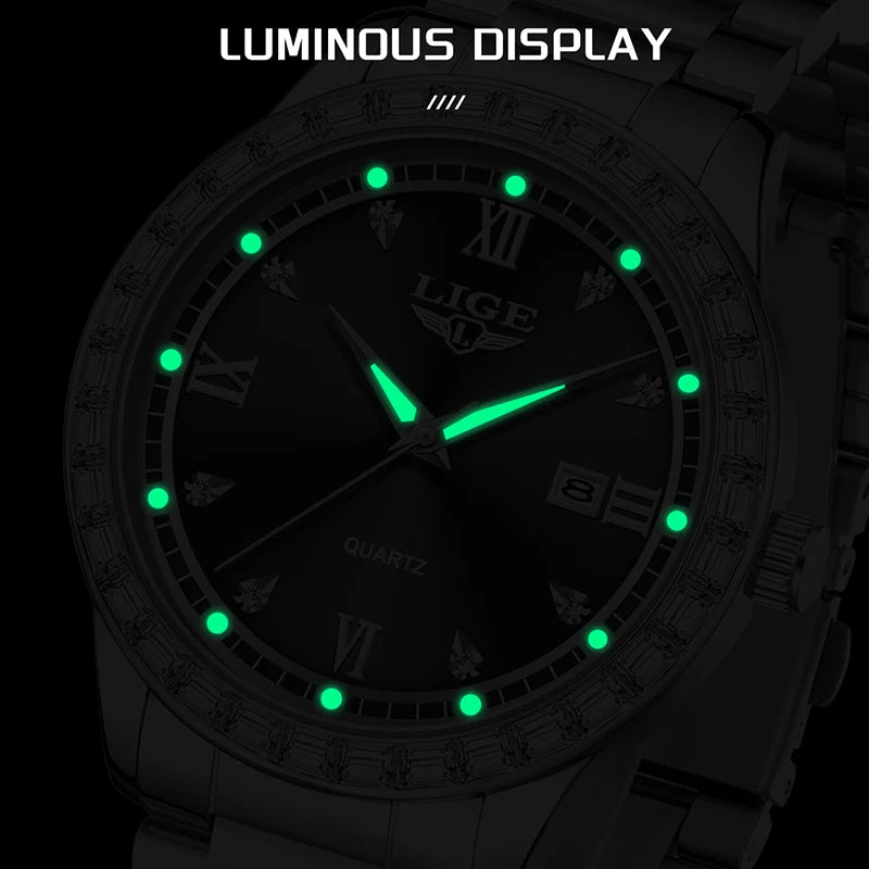 LIGE Femme Elegance - Luxury Women's Waterproof Date Watch