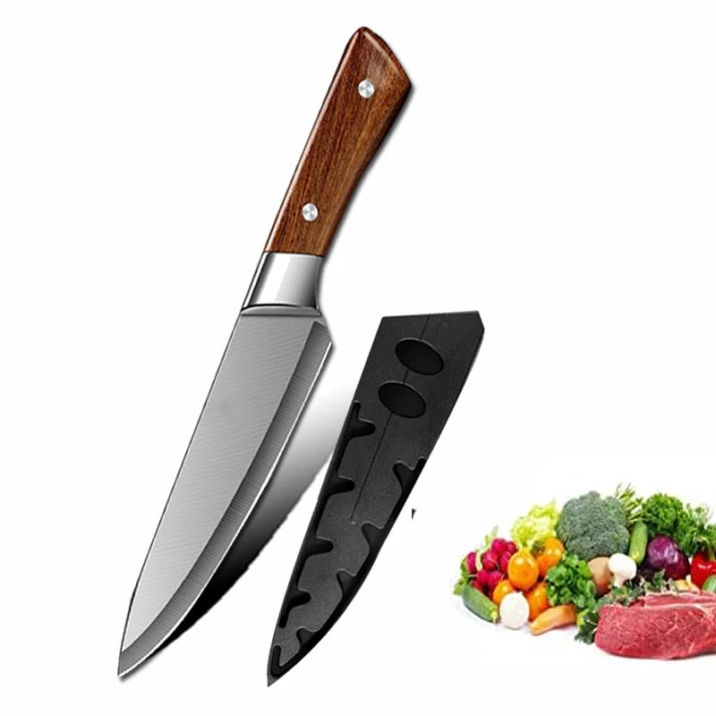 Stainless Steel Kitchen Knife Set Meat Cutting Knife Butcher's Pig Killing Knife Professional Boning Knife Kitchen Accessories