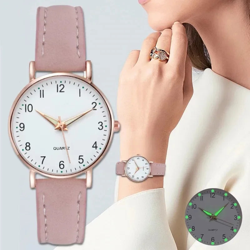 New Watch Women Fashion Casual Leather Belt Wristwatch Simple Ladies Small Dial Quartz Clock Dress Women's Watches Reloj Mujer