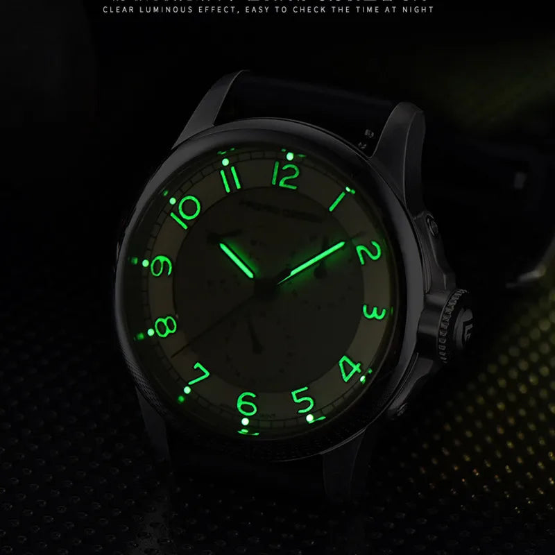 Pagani Design Man Watch 40mm Japan TMI VH88 Movt Sapphire Crystal Calendar 24 Hours 100M Waterproof Quartz Wristwatch reloj homb