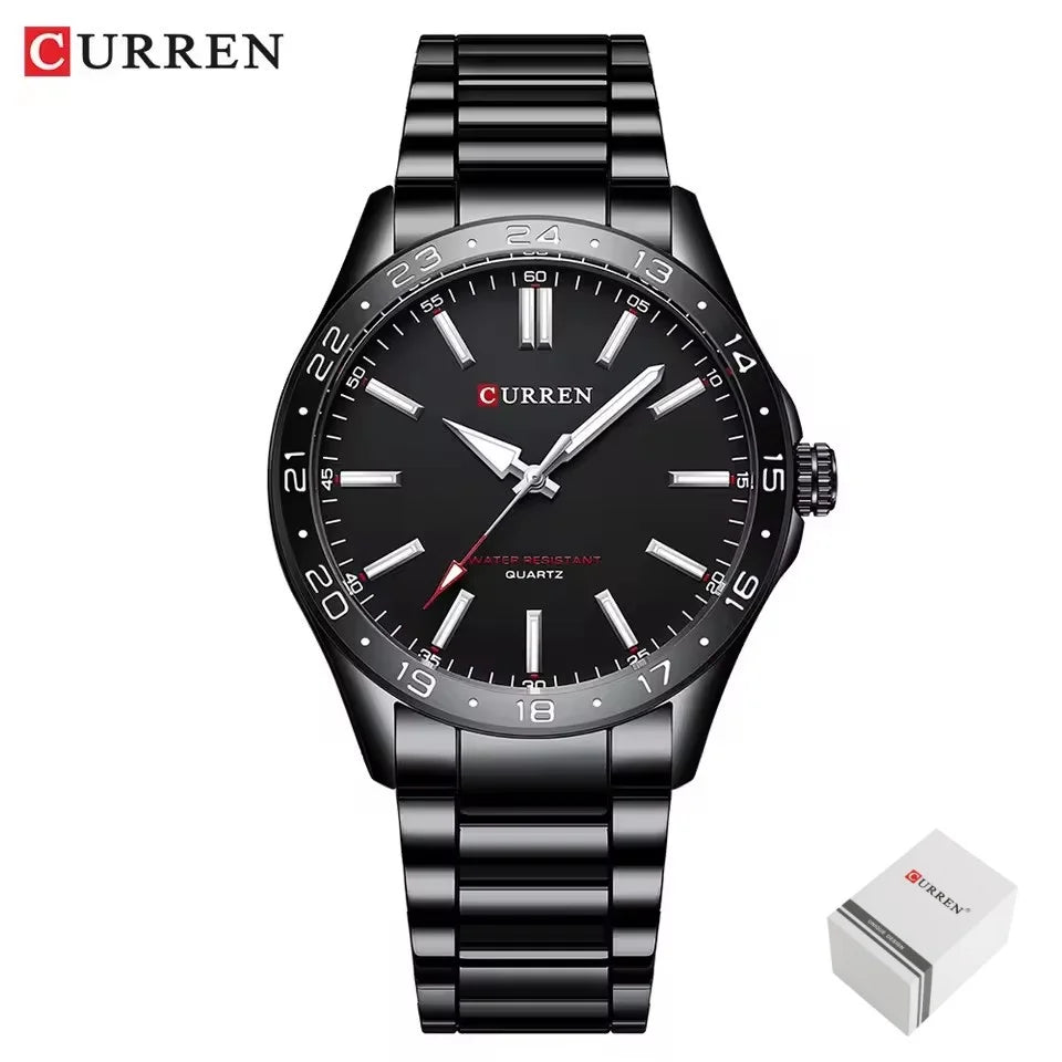 CURREN 8452 Men's Quartz Watch - Simple Fashion Business Stainless Steel