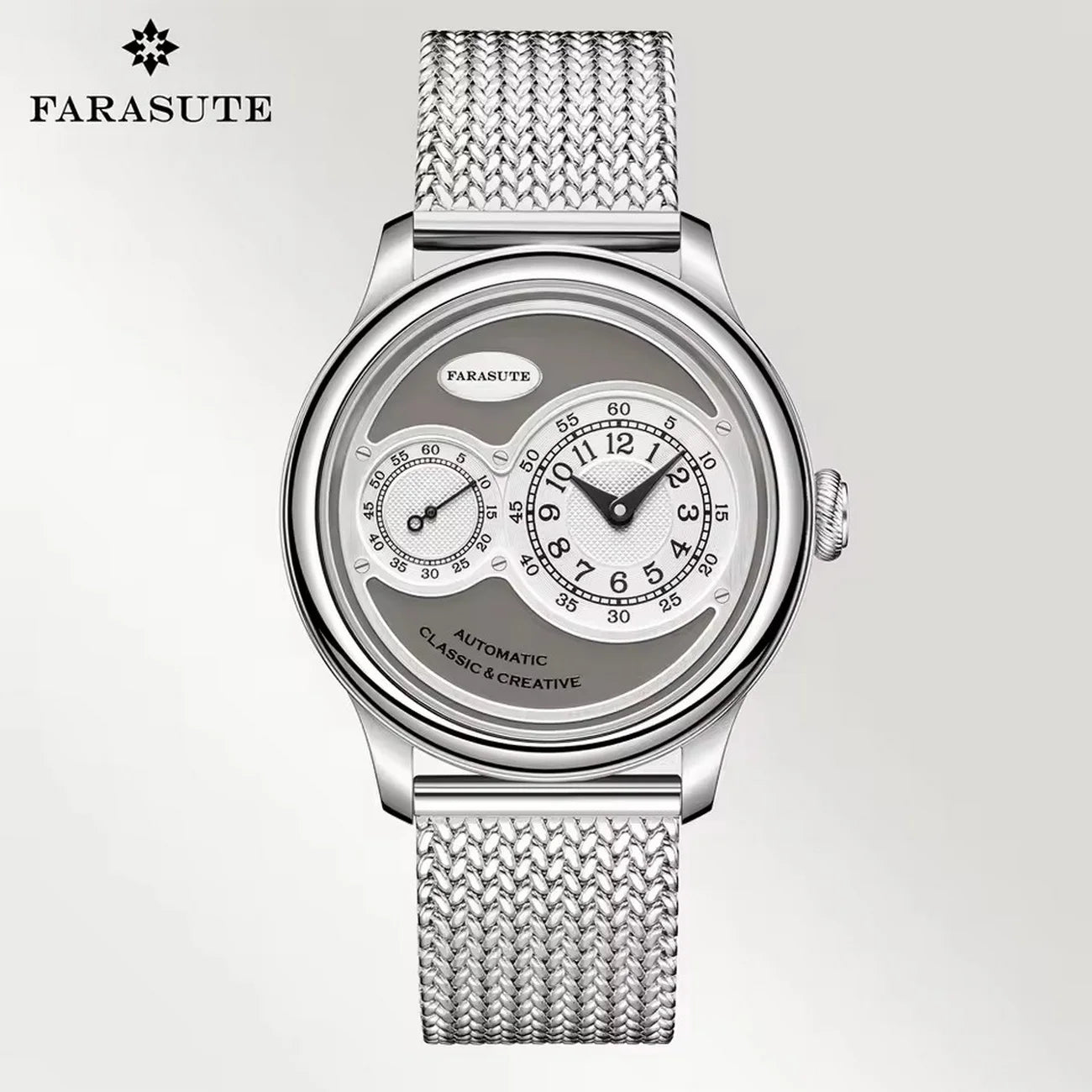 Premium 40mm Automatic Watch - Sapphire Crystal & Enamel Dial with Small Seconds