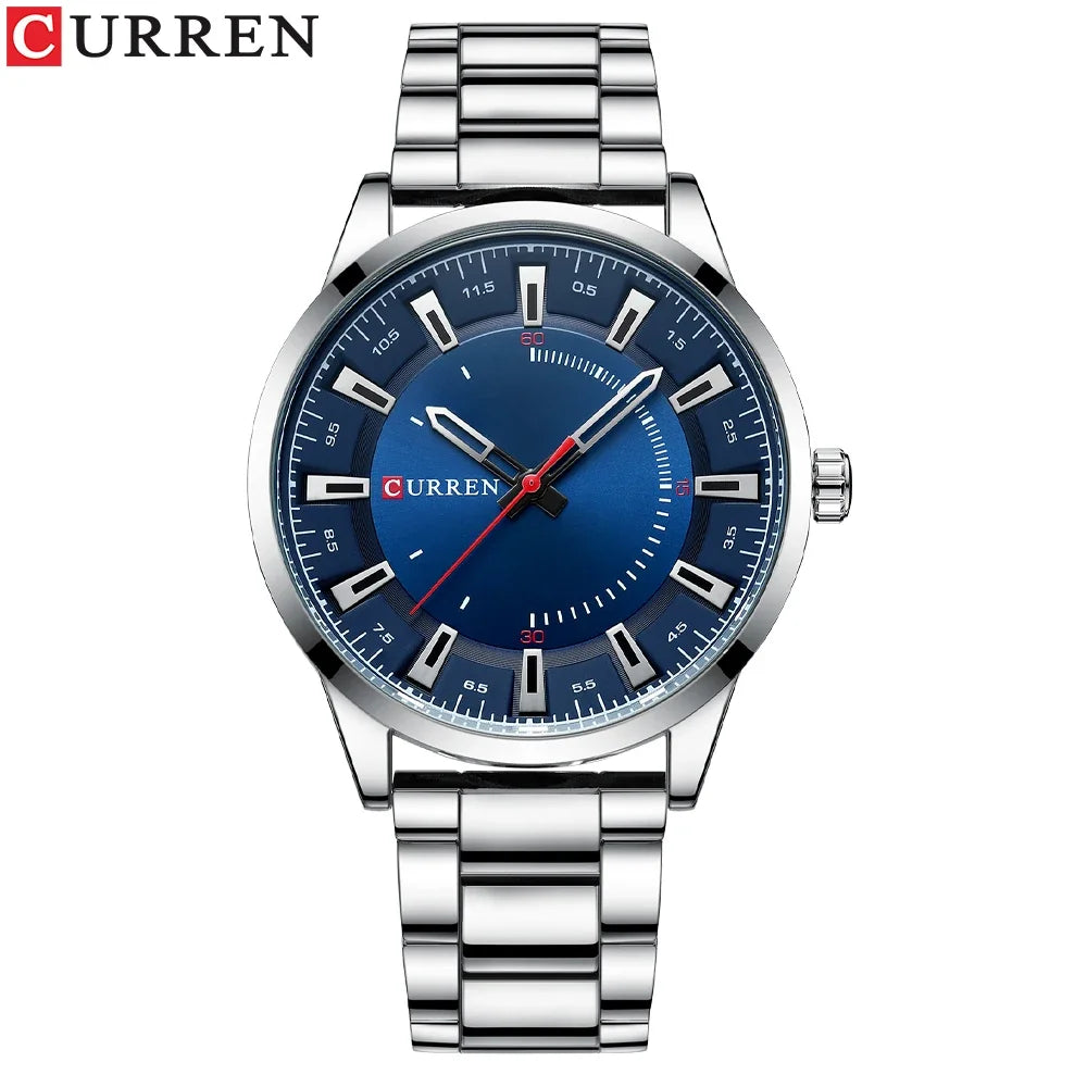 CURREN 8406 Men's Ultra-Thin Business Watch - Stainless Steel Luxury Timepiece