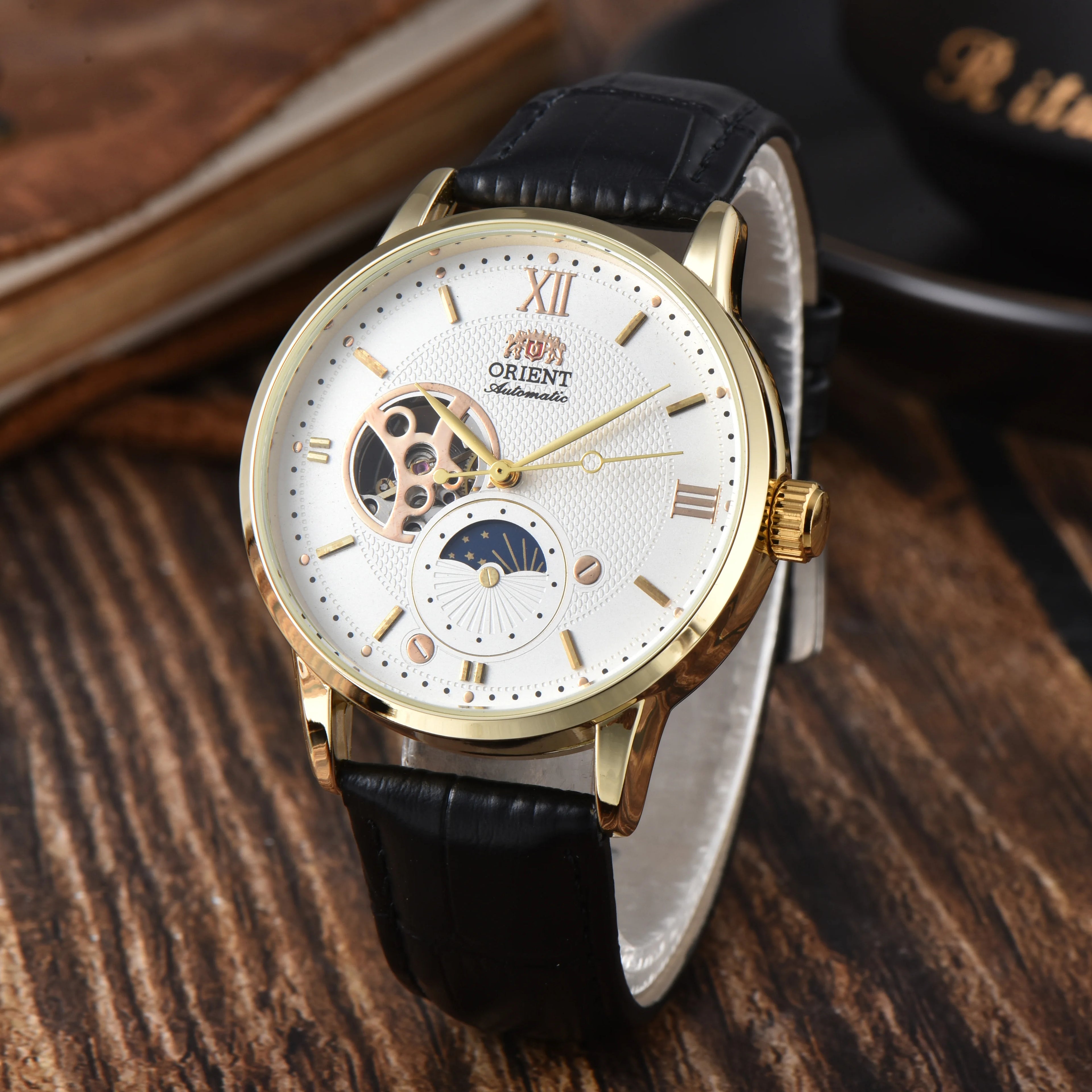 Sport Mechanical Automatic Unisex Watch Sun, Moon, Star, World Time Waterproof Shockproof Full Function Orient Series
