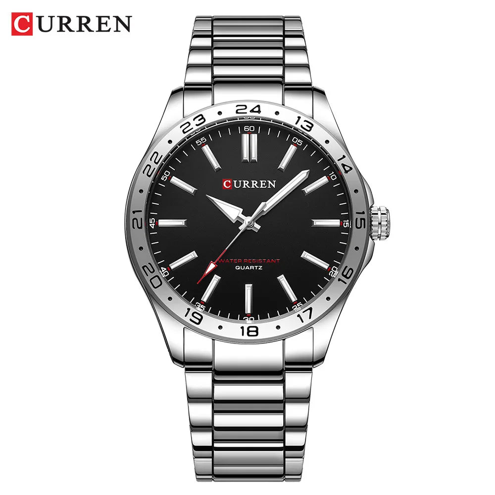 CURREN 8452 Men's Quartz Watch - Simple Fashion Business Stainless Steel