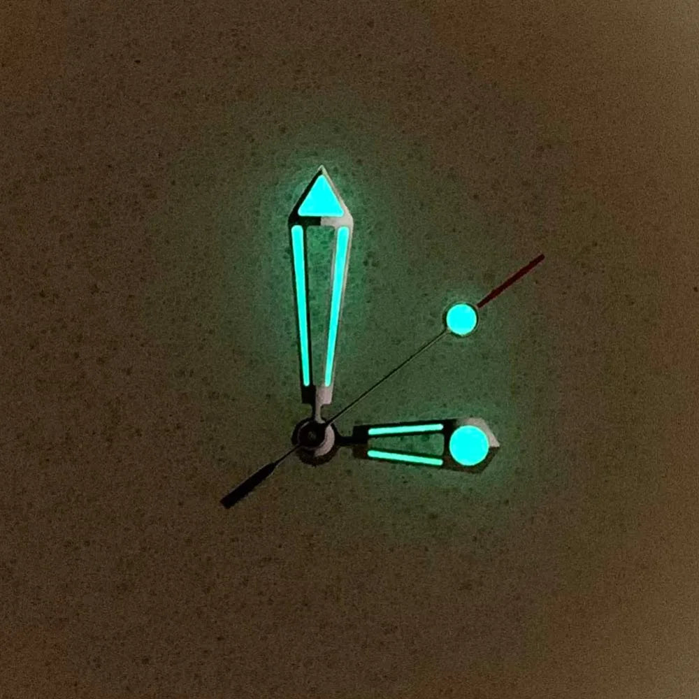 New Skeleton Watch Hands Green Fit NH35/ NH34/ NH36/ 4R/ 7S/ NH70 Movement Luminous Three Hands Modified Accessories