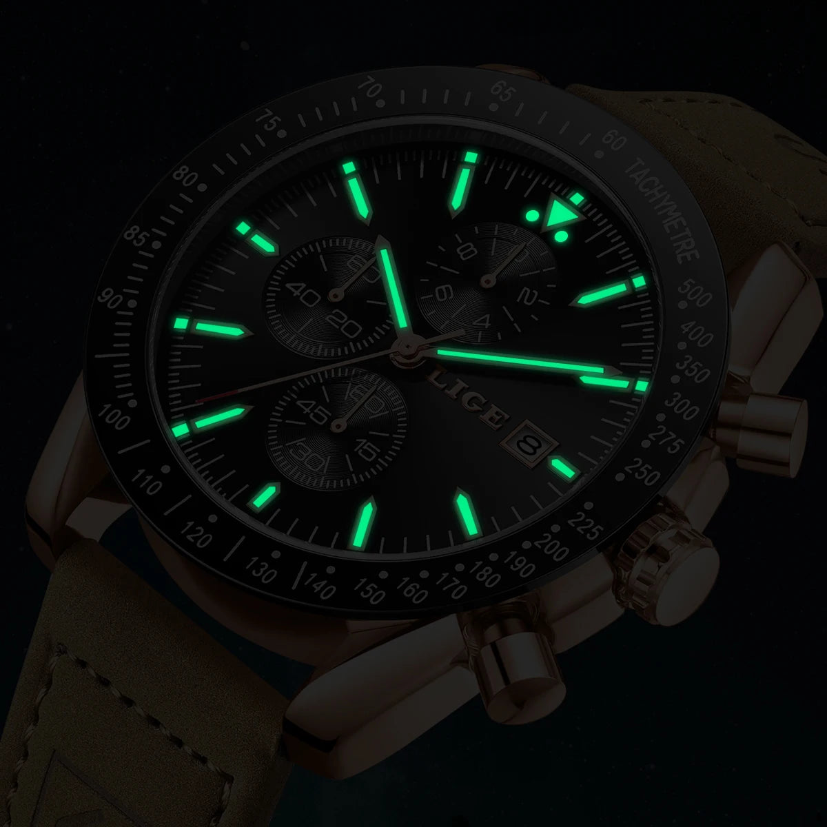 LIGE Sovereign 2025 - Elite Business Steel Quartz Timepiece