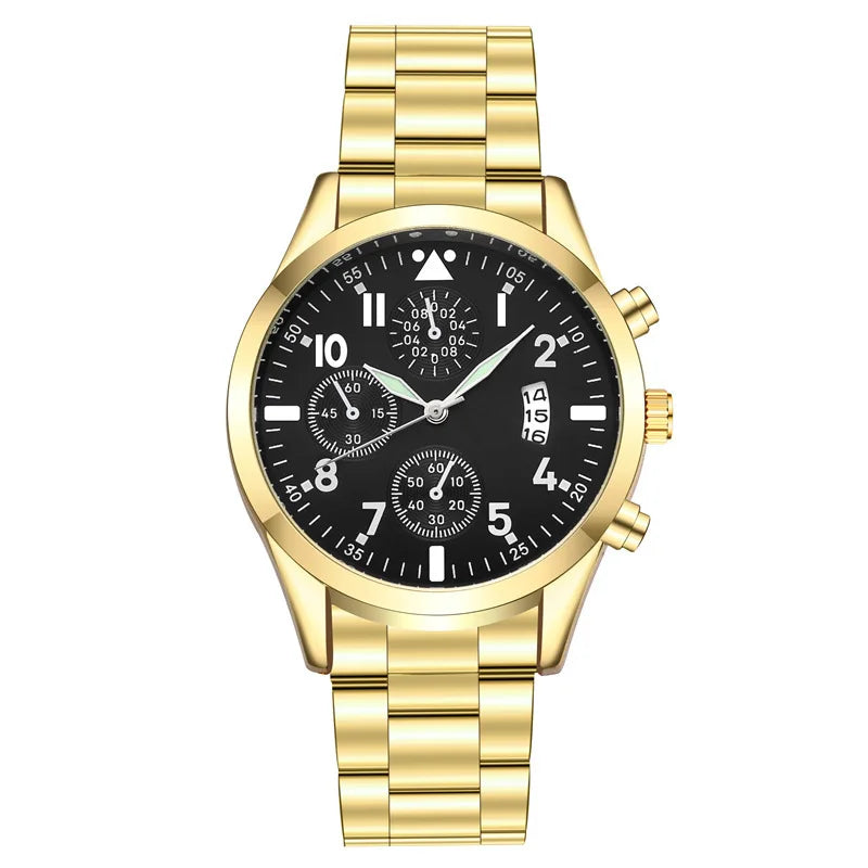 Quartz Watches for Man Luminous Men Wristwatch Classic Calendar Male Business Steel Clock Relogio Masculino Popular Saati Hot