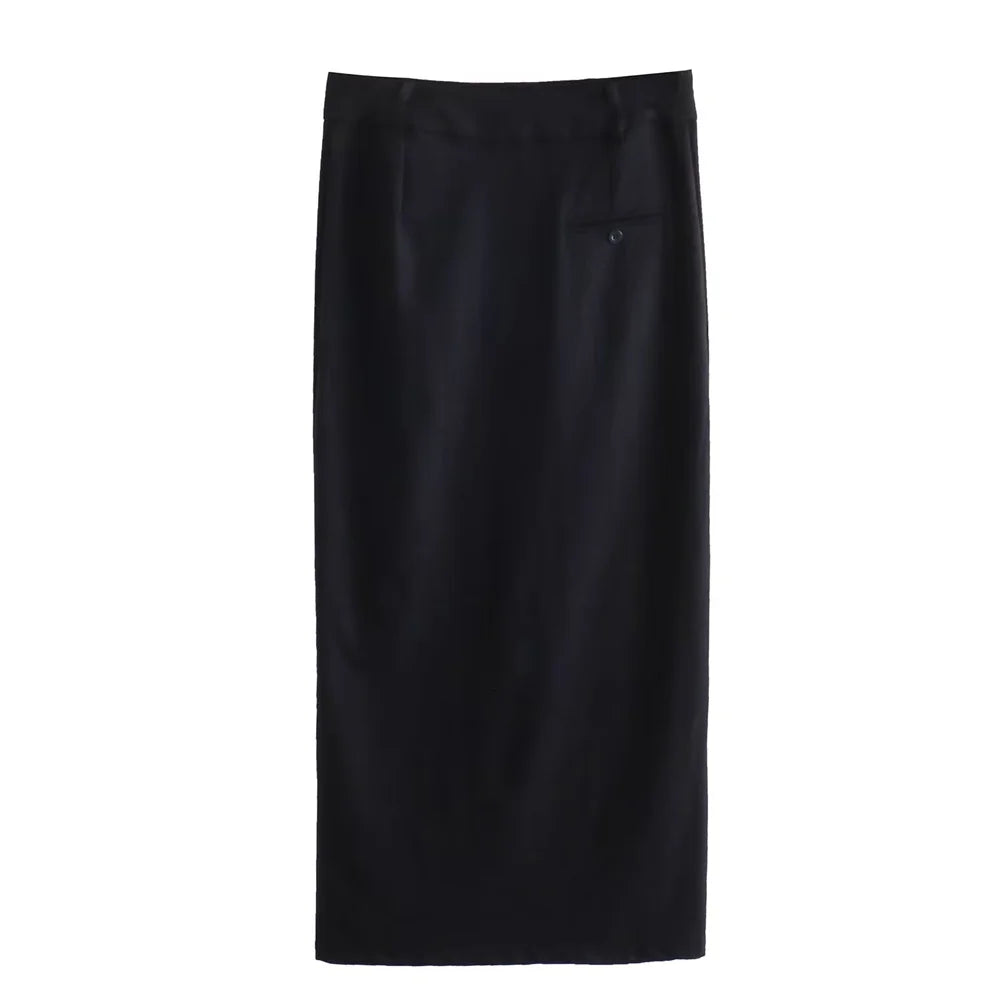 UNIZERA 2023 Autumn/Winter New Product Women's New Fashion Style Asymmetric Tank Top Slim Fit Wrap Hip Half Skirt Set