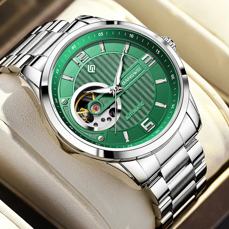 LIGE Tourbillon Watches For Men Fashion Business Watch Men Top Brand Luxury Waterproof Men's Mechanical Wristwatch Reloj Hombre