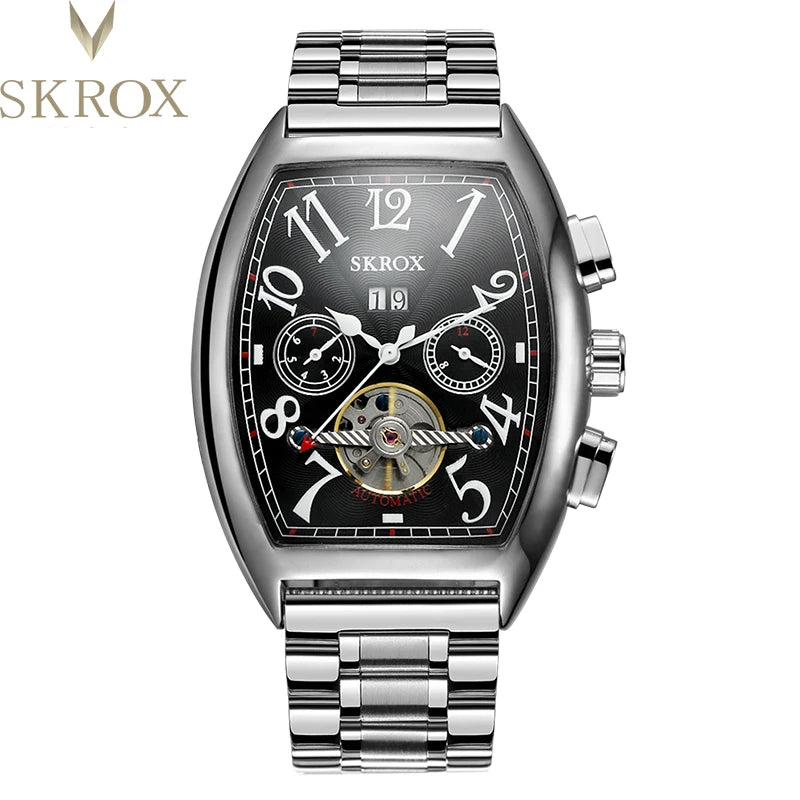 Original Tonneau Tourbillon Automatic Movement Man Watch Mechanical Male Wrist Watches Vintage Luxury Brands Clockwork