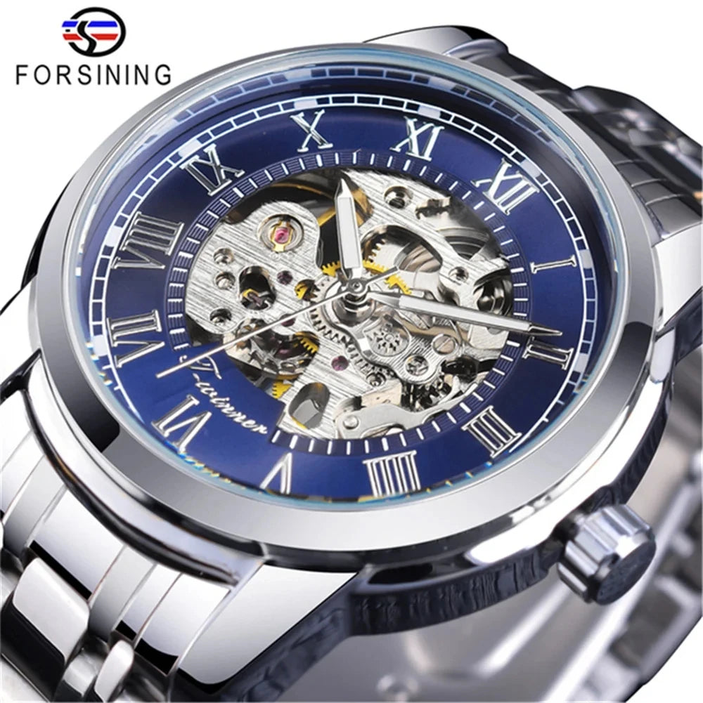 Forsining 349 Skeleton Hollow Mechanical Watch