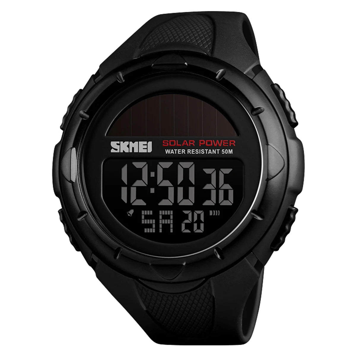 SKMEI Sport Digital Wristwatches Mens Luminous Watches Solar For Power Enviormentally Alarm Male Clock reloj hombre