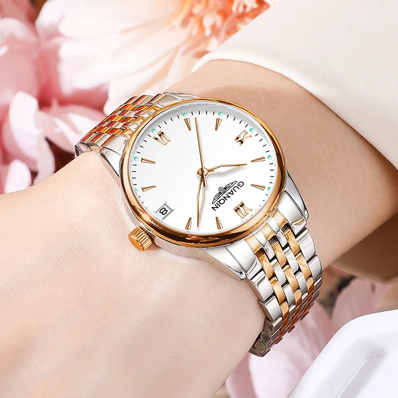 Women's Automatic Watch - Elegant Stainless Steel Waterproof
