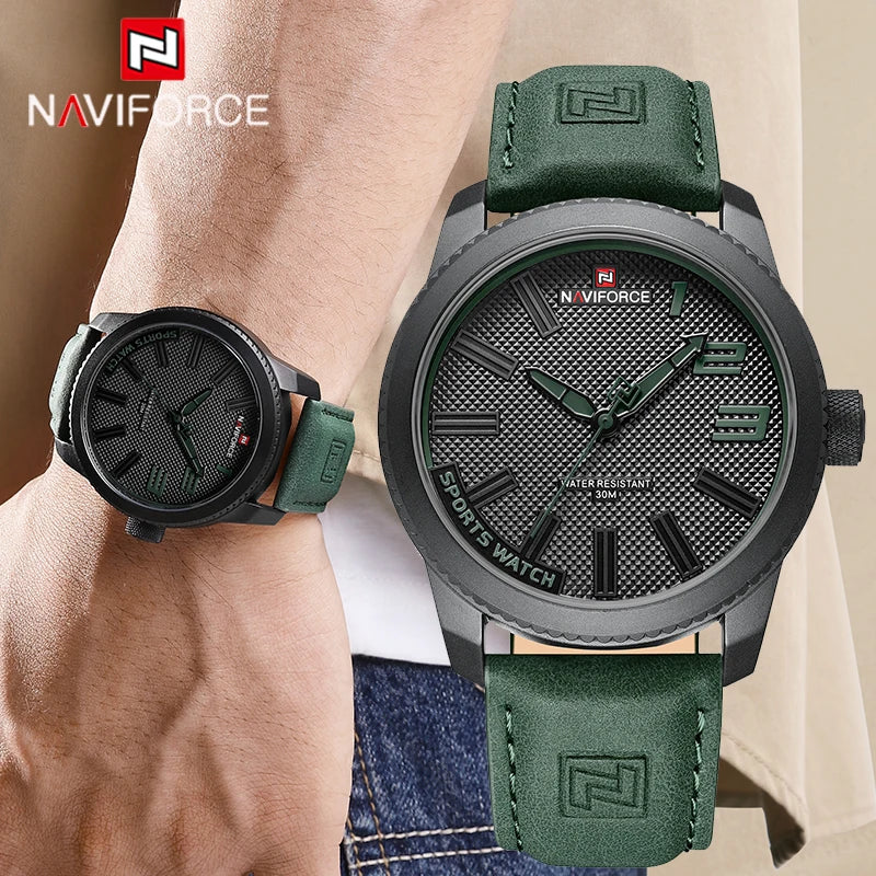 The Shockproof Ranger - Military Leather Sport Watch