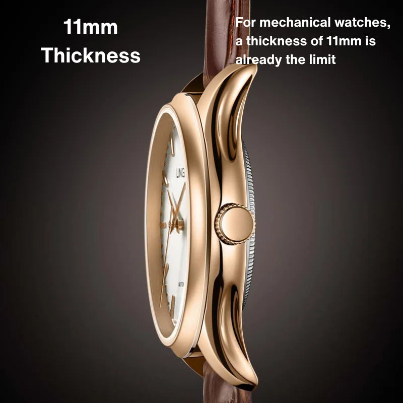 Automatic mechanical watch for Man with NH35 movement from Japan ultra-thin series sapphire mirror with 42mm dial and 11mm thick