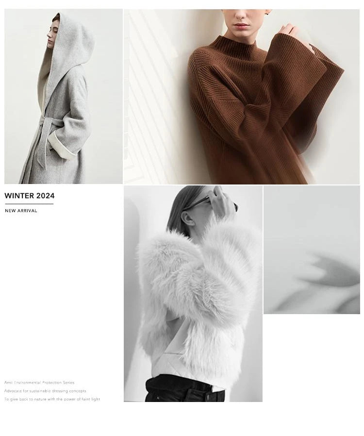 AMII Minimalist Women's Blazer Jacket Shorts 2025 Spring New Fashion Trun Down Collar Mid Length Jacket Basic Shorts 12541161