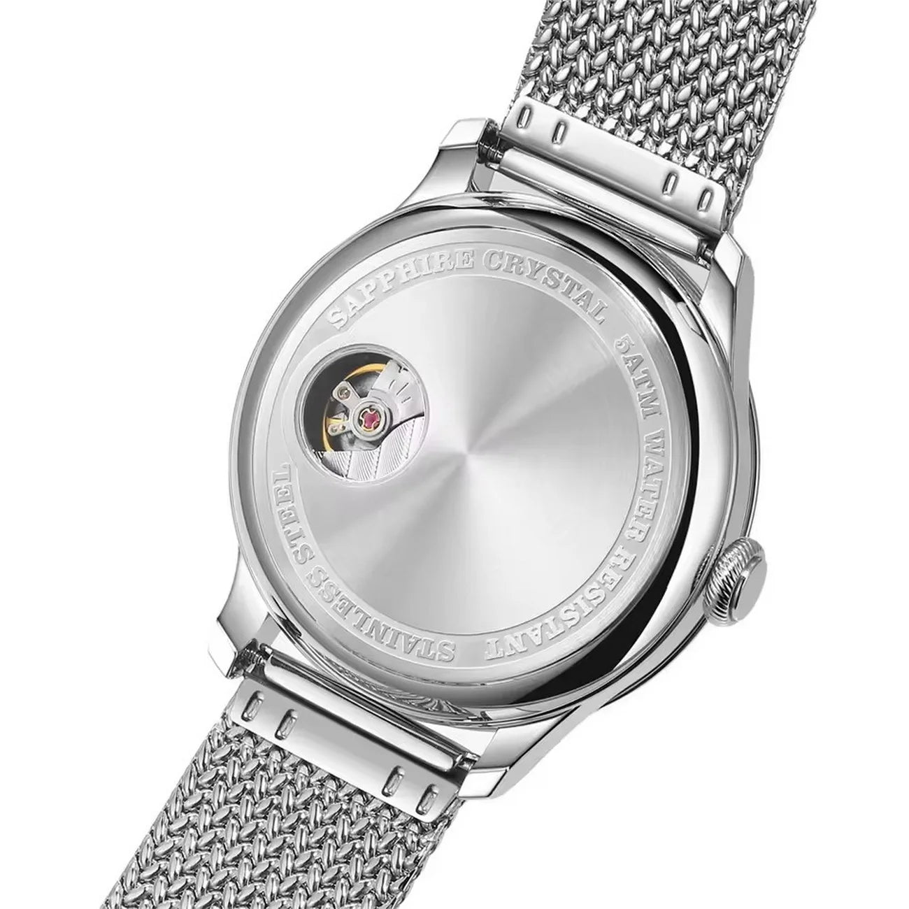 Premium 40mm Automatic Watch - Sapphire Crystal & Enamel Dial with Small Seconds