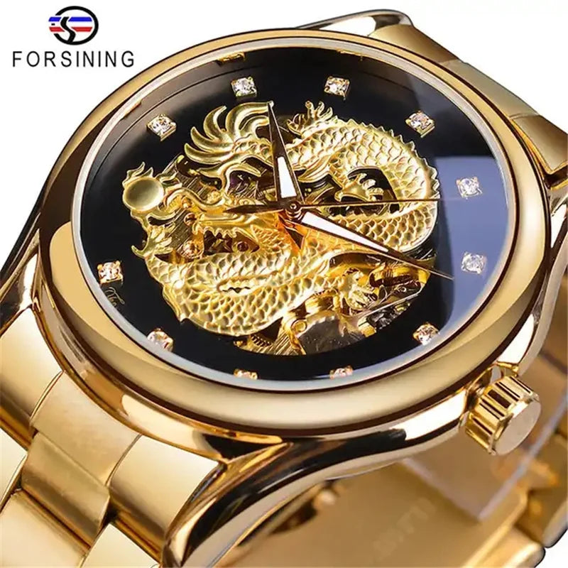 The Golden Dragon - Automatic Skeleton Watch