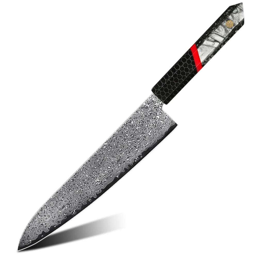AMBER Kitchen Knife Set VG10  Damascus Steel Chef Knife Kitchen Accessories Professional Chef knives Cooking Tools