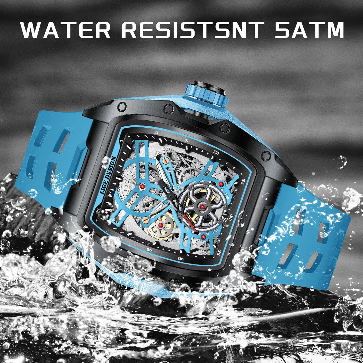 LIGE Men's Automatic Mechanical Watch - Luxury Waterproof Luminous Business Watch