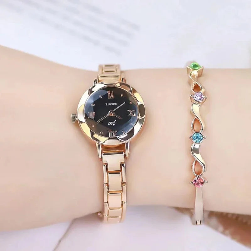 Luxury Ladies Wristwatch Small Dial Watch for Women Silver Stainless Steel Dress Women's Quartz Bracelet Clock Gift 2025 Relojes