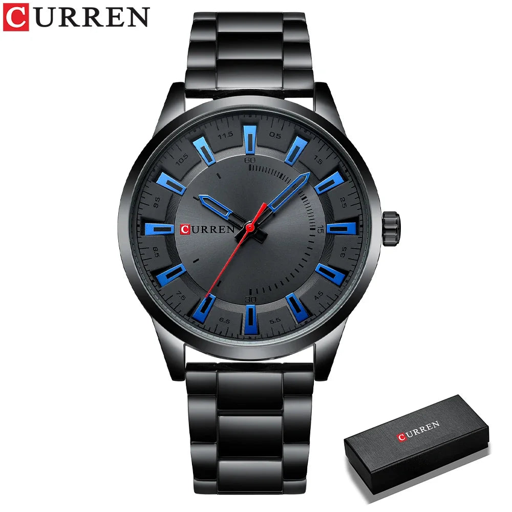 CURREN 8406 Men's Ultra-Thin Business Watch - Stainless Steel Luxury Timepiece