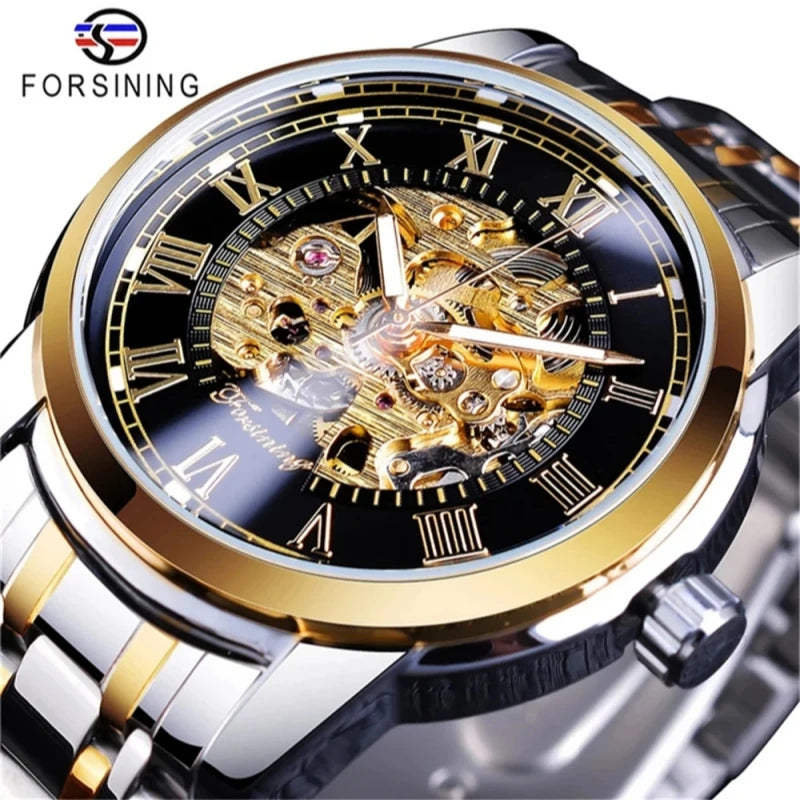 Forsining 349 Skeleton Hollow Mechanical Watch