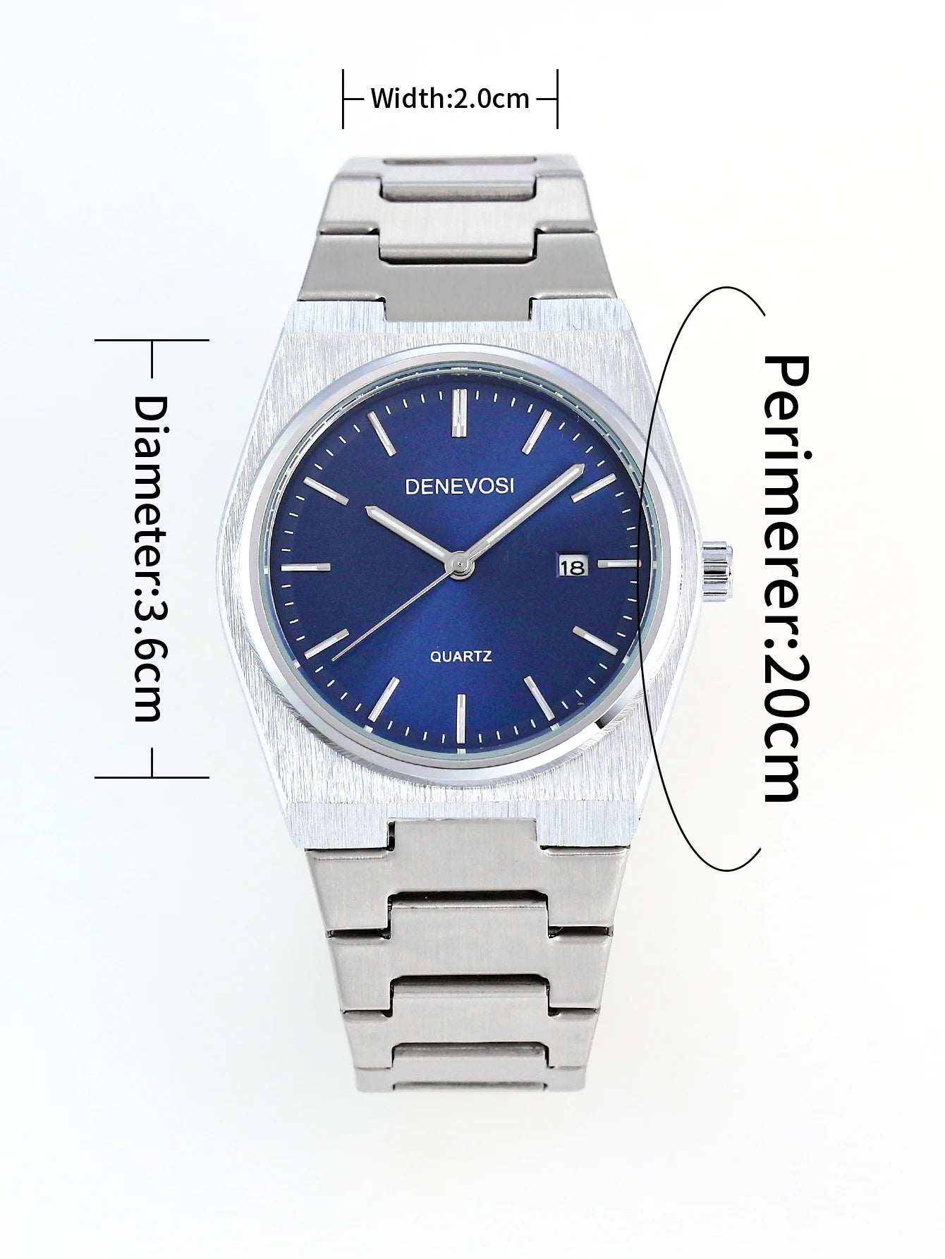 Men's 36mm Waterproof Quartz Business Watch - Gold & Silver