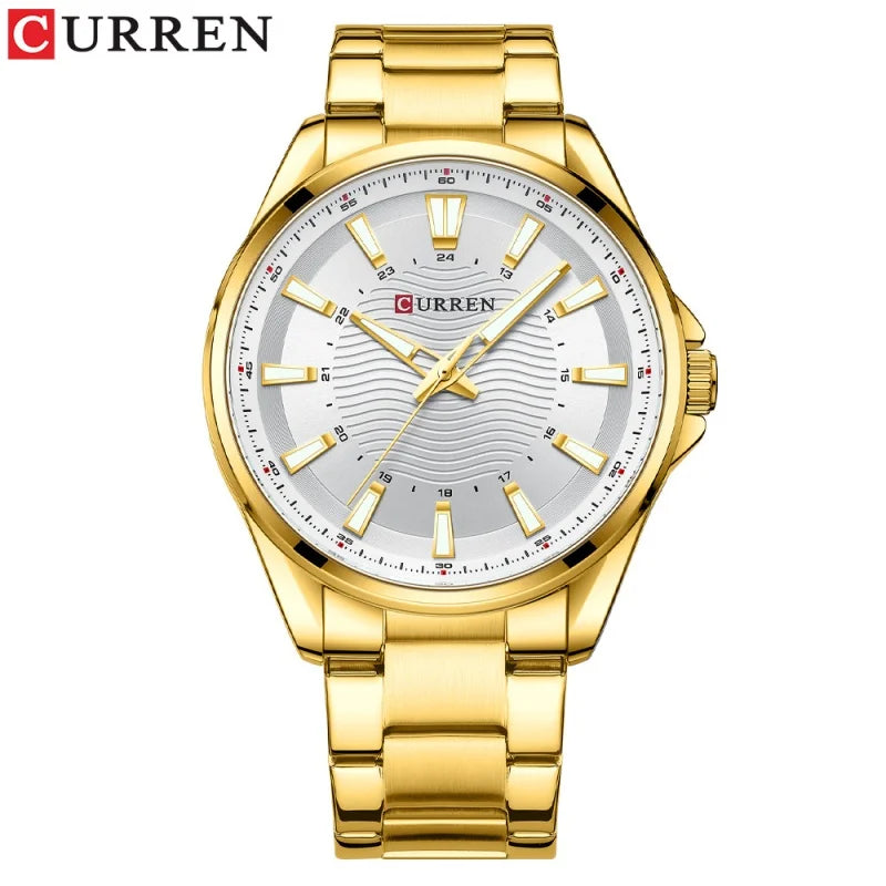 Curren 8424 Men's Luxury Watch - Elegant Waterproof Steel Strap Business Timepiece