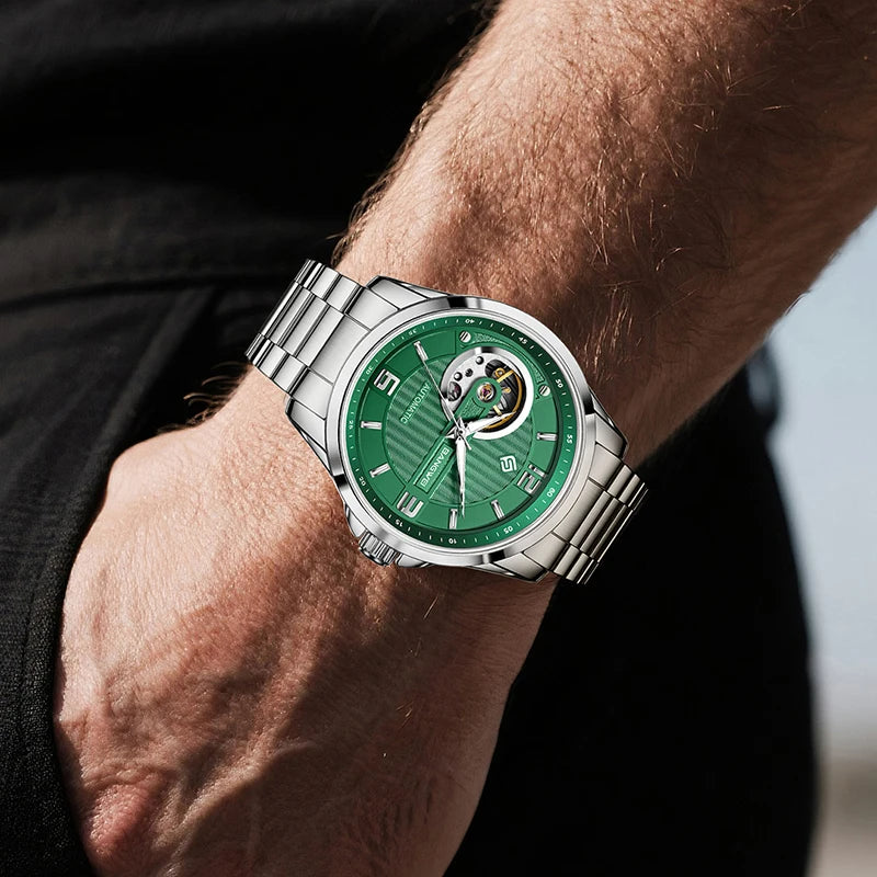LIGE Tourbillon Watches For Men Fashion Business Watch Men Top Brand Luxury Waterproof Men's Mechanical Wristwatch Reloj Hombre