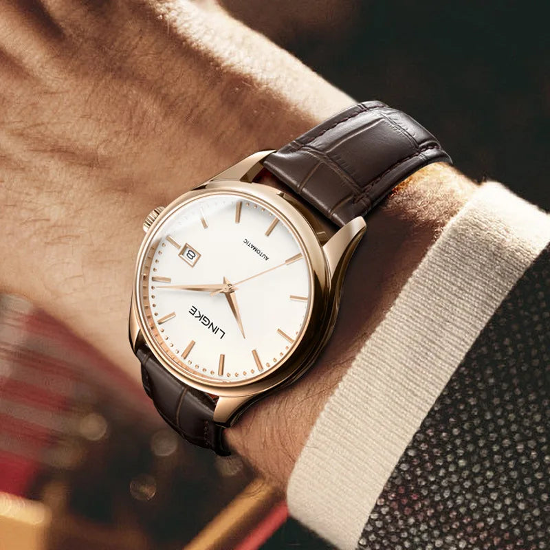 Automatic mechanical watch for Man with NH35 movement from Japan ultra-thin series sapphire mirror with 42mm dial and 11mm thick