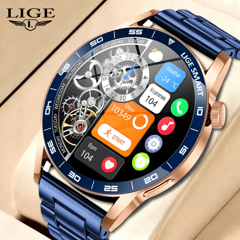 LIGE VoiceLink 2025 - Voice Calling HD Smartwatch IP68 Waterproof